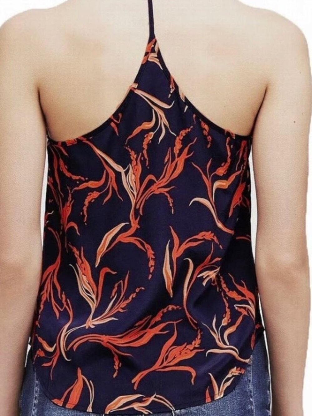 L'Agence Silk Floral Racerback Cami Tank Top Small S - Picture 5 of 9